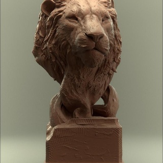 savane buste Lion pris charge doombellstudio jouets Jeux animal créature figures boutique ventilateur art bustes stl animaux 3d print model - Mito3D