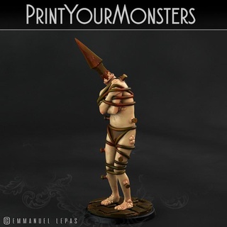 wretched thrall 1 printyourmonsters Tabletop Characters & Creatures Fantasy Universe Store print hell monster resin monsters patreon hill emmanuel silent tribe lepas supported 3d print model - Mito3D