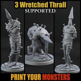 3 wretched thrall printyourmonsters Tabletop Characters & Creatures Fantasy Universe Store print monster set warhammer resin monsters pack patreon hill dnd bundle emmanuel silent tribe lepas supported 3d print model - Mito3D