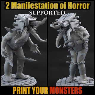 2 manifestation horror printyourmonsters Tabletop Characters & Creatures Fantasy Universe Sci-Fi Store print support warhammer monsters patreon dnd emmanuel pathfinder 4k tribe lepas 3d print model - Mito3D