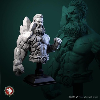 earth master bust pre-supported white werewolf tavern Tabletop Characters & Creatures Fantasy Universe Store Fan Art Busts busts 3d print model - Mito3D