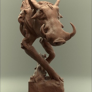 savanna bust warthog unsupported doombellstudio Toys & Games Animal Creature Figures Store Fan Art Busts stl animal animals busts 3d print model - Mito3D