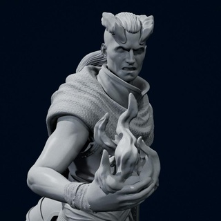 75mm tiefling warlock jeremy smith  Tabletop Tabletop Characters & Creatures Fantasy Universe Tabletop Tabletop Characters & Creatures dragon wizard magic horns warlock tail d&d dnd tiefling  3d print model - Mito3D