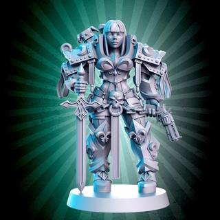 monja esme sci fi soldado 32mm dnd rn estudio mesa caracteres criaturas Sci Fi universo Tienda futuro niña pistola rpg mujer hermana 3d print model - Mito3D