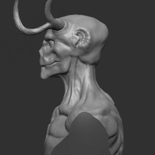 demonio Miguel mesa caracteres criaturas fantasía universo ventilador Arte bustos 3d print model - Mito3D