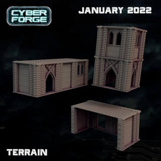 cyber forge raw power terrain titan miniatures Store 40k battle building wargames warhammer cathedral sisters sacred bunker skirmish shurch 3d print model - Mito3D