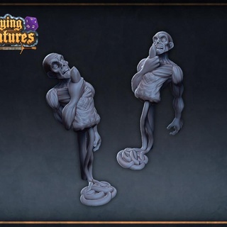 body pike roleplaying & miniatures Tabletop 3D Printable Terrain Fantasy prop zombie miniature torso dead half asset scenery presupported 3d print model - Mito3D