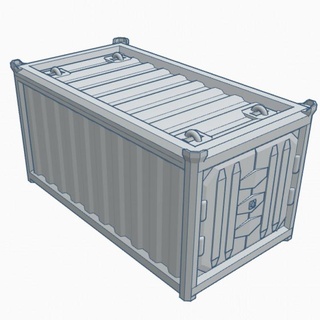 industrial cargo container wargame forge Store 40k terrain warhammer necromunda kill 28mm team 3d print model - Mito3D
