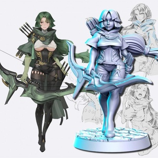 5a vian li female archer - 32mm dnd rn estudio Tabletop Characters & Creatures Fantasy Universe Store rpg neokingdom 3d print model - Mito3D