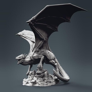 dragon clynche art table personnages créatures fantaisie univers blanc dnd 3d print model - Mito3D