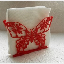 stand napkins butterfly & garden 3d print model - Mito3D