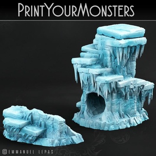 ice dice tower printyourmonsters Tabletop accessories Store 3D Printable Terrain Fantasy print monster warhammer monsters dnd emmanuel pathfinder lepas 3d print model - Mito3D