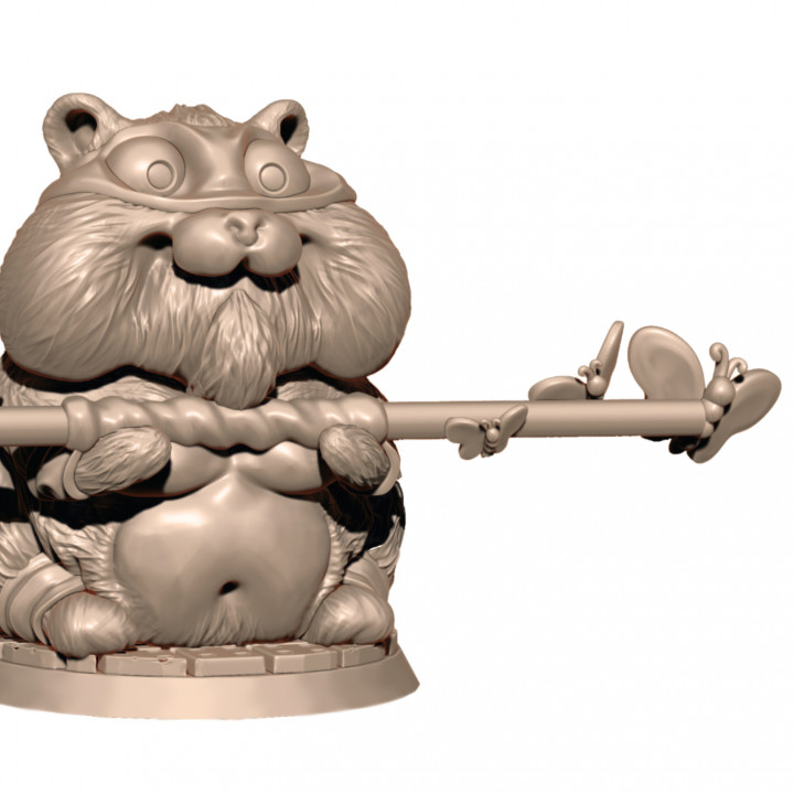 ninja hamster 32mm apache studio masaüstü karakterler yaratıklar fantezi Evren mağaza karikatür Şirin rpg savaş oyunları Zindanlar Ejderhalar rol kungfu Erdem Shaolin hamsterı dövüş sanatları 3D print model - Mito3D