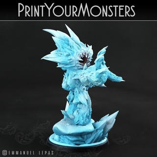 iceheart lamproid 3 printyourmonsters Tabletop Characters & Creatures Fantasy Universe Store print game heart minion monster rpg warhammer miniature ice monsters dnd emmanuel pathfinder lepas 3d print model - Mito3D