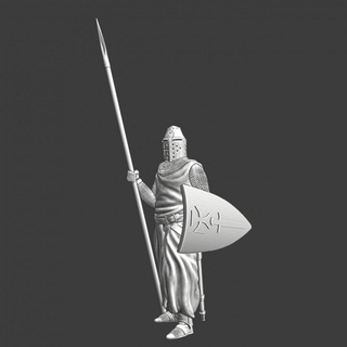 Ortaçağa ait livonyalı şövalye kuzey Haçlı seferleri minyatürler masaüstü karakterler yaratıklar tarihi Evren mağaza savaş heykelcik model mızrak oyunları savaşçı minyatür Tapınakçı 28mm haçlı teutonic 3d print model - Mito3D