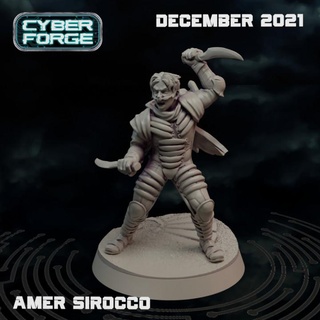 cyber forge land sand amer sirocco titan miniatures 40k hero leader trooper warhammer necromunda champion dune rogue assasin scum 3d print model - Mito3D