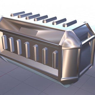 fütüristik sandık v2 canna Chris masaüstü 3D yazdırılabilir arazi Sci Fi Kutu depolama bilimkurgu 3d print model - Mito3D