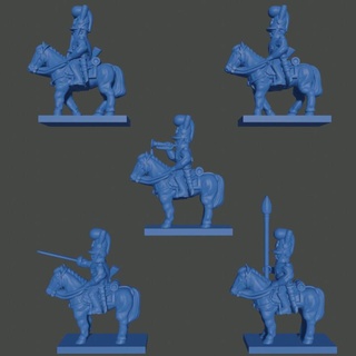 6-15mm bavarian cavalry chevauxleger & dragoons nap-ba-3 henry turner Tabletop Characters Creatures Historical Universe black epic supportless europe napoleon 6mm 10mm 15mm powder bavaria napoleonic asunder 3d print model - Mito3D
