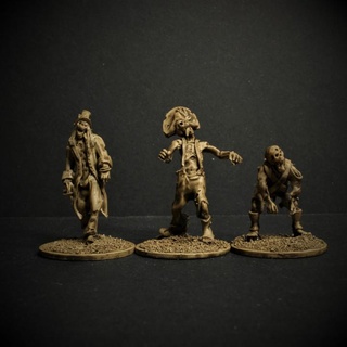 napoleonic zombies knucklebones miniatures Tabletop Characters & Creatures Fantasy Universe Store undead zombie 28mm silverbayonet 3d print model - Mito3D