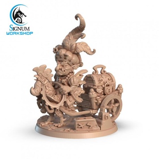 azide profit-seeker signum workshop beast dungeons fantasy goblin miniatures tabletop rider merchant ttrpg presupported 3d print model - Mito3D