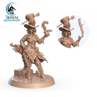 lianna coin lover signum workshop archer dungeons fantasy human miniatures woman tabletop ranger scout rogue ttrpg presupported thif 3d print model - Mito3D