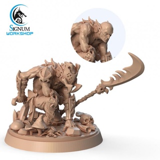 meris bloody trail signum workshop dungeons fantasy miniatures warrior tabletop scout glaive insectoid ttrpg presupported akkari 3d print model - Mito3D