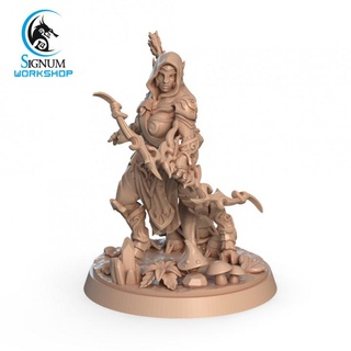 gest-ar-sett swamp archer signum workshop dungeons elf fantasy miniatures woman tabletop ranger scout ttrpg presupported akkari 3d print model - Mito3D