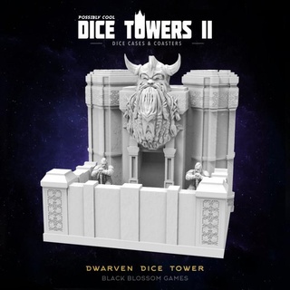 dt13 dwarven dice tower possibly cool 2 black blossom games Tabletop accessories 3D Printable Terrain Fantasy decoration rpg terrain castle dwarf dungeon d&d dnd scatter 3d print model - Mito3D