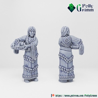masaüstü tarihi minyatür vahşi batı Ayarlamak yerli Amerikan Kadın poligrimm karakterler yaratıklar Evren fantezi oyun mini mitoloji karakter masa oyunu kabile 3d print model - Mito3D
