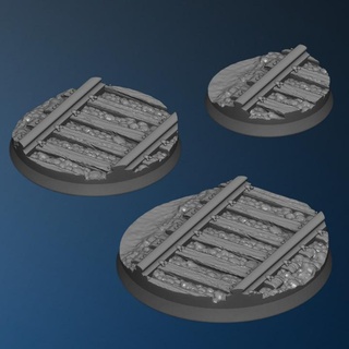Bedava örneklem 3 yuvarlak demiryolu üsler besleme 3dprinter masaüstü Aksesuarlar 3D yazdırılabilir arazi Steampunk buhar batı 3d print model - Mito3D