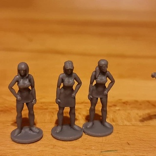 hip09 3x party girls 20mm 1 72 matthew hingley Tabletop Characters & Creatures wargame ladies civilians elhiem 3d print model - Mito3D