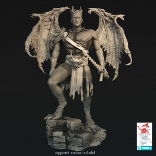 dark prince demons 2 inch 50 mm base 2+ 60 height miniature 2moronic miniatures Tabletop Characters & Creatures Fantasy Universe Store demon board dragons dungeons fantasy game mini rpg lord tabletop d&d abyss pathfinder 5e pre-supported 3d print model - Mito3D