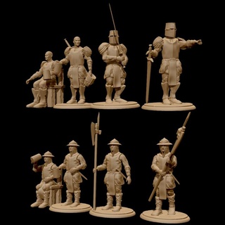 medieval guards & knights different poses philip sin's miniatures Tabletop Characters Creatures Fantasy Universe Historical Store fantasy human rpg set soldier warhammer character miniature boardgame tabletop wargame d&d 28mm dnd pathfinder npc 3d print model - Mito3D