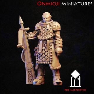dragon hunter stanislav kuznetsov Store barbarian hero warrior miniature tabletop crossbow adventurer 3d print model - Mito3D