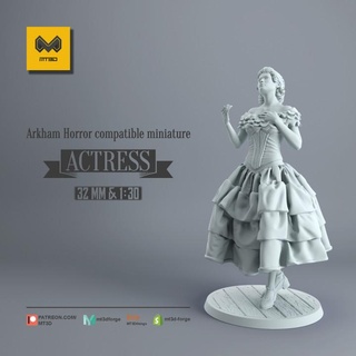 actrice Arkham horreur compatible mt3d forger table personnages créatures planche Jeux fille miniatures miniature Horreur lola 3d print model - Mito3D