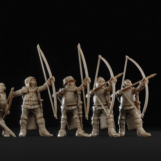 corpse walker archer set stormforge minis Tabletop Characters & Creatures Fantasy Universe Store dragons dungeons fantasy medieval miniatures skeleton undead warrior zombie dead boardgame tabletop d&d necromancer 3d print model - Mito3D