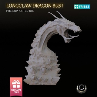 longclaw bust spirit resin Tabletop Characters & Creatures Fantasy Universe creature dragon dragons fantasy monster drake dragonbust fantasycreature monsterbust 3d print model - Mito3D