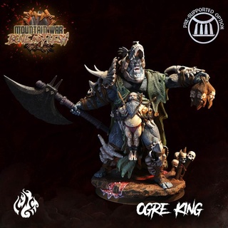 ogre king crippled god foundry Tabletop Characters & Creatures Fantasy Universe Store axe bone fantasy monster rpg wargames evil patreon dnd pathfinder tabletopgames cgf 3d print model - Mito3D