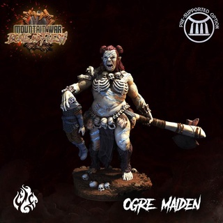 ogre maiden crippled god foundry Tabletop Characters & Creatures Fantasy Universe Store fantasy female monster wargames club evil patreon dnd pathfinder tabletopgames cgf rapg 3d print model - Mito3D
