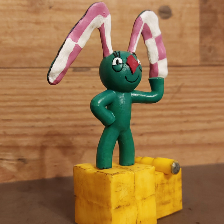 conejito cuadros orejas cocinero sf ny Beso szl ventilador Arte acción cifras 3d figura modelo juguete Conejo 3D print model - Mito3D