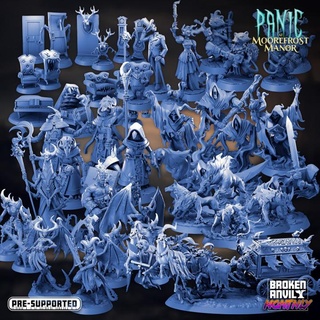 panic moorefrost manor - complete pack broken anvil miniatures Tabletop Characters & Creatures Fantasy Universe ghost hell family tabletop dnd ghoul haunted tabletopgames ttrpg gamenight 3d print model - Mito3D