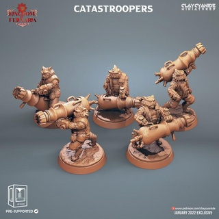 catastroopers clay cyanide miniatures Tabletop Characters & Creatures Fantasy Universe Store cat cats feline 3d print model - Mito3D