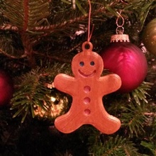 gingerbread figure & garden christmas decoration tree 3d print model - Mito3D