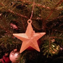christmas tree star & garden decoration christmasstar 3d print model - Mito3D