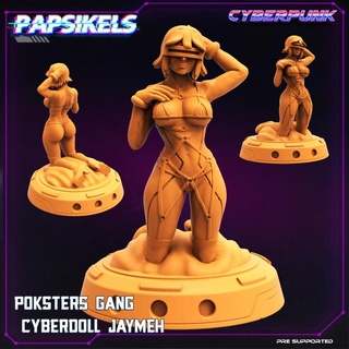poksters gang cyberdoll jaymeh papsikels miniatures Tabletop Characters & Creatures Sci-Fi Universe Store cyberpunk 3d print model - Mito3D