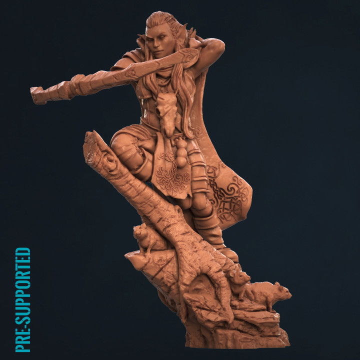 elf archer special pre-supported print minis forest high elves elven archers warriors woodland 3D print model - Mito3D