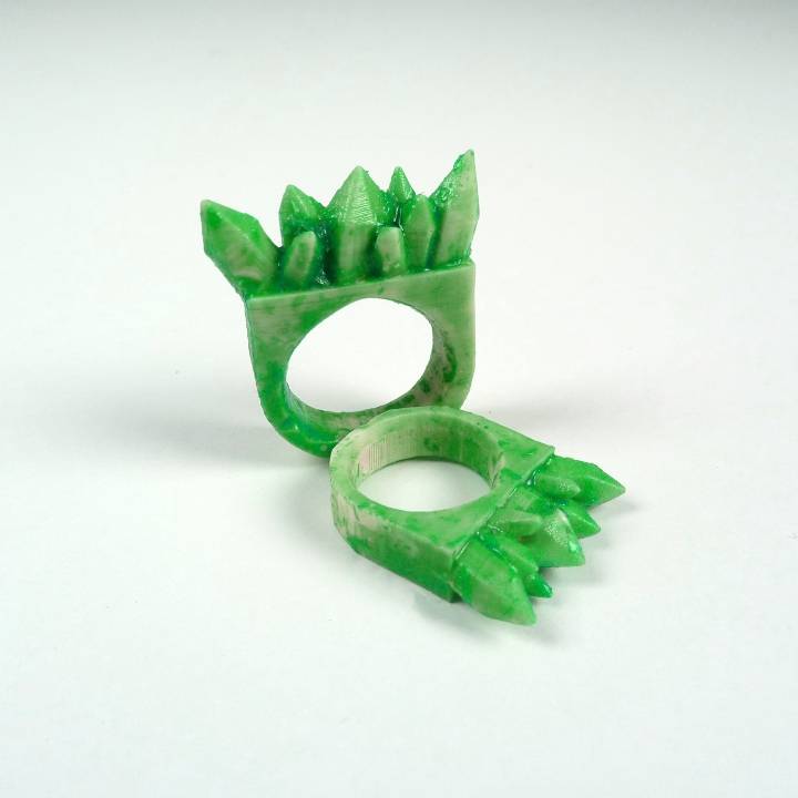 anello cristallo gioielli quarzo 3D print model - Mito3D