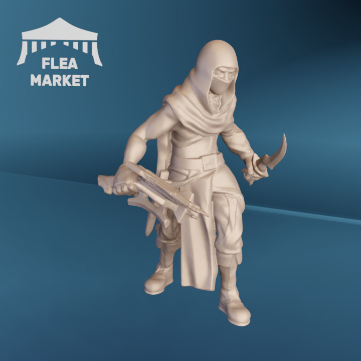 dread elf blood cloak flea market guest sculpt Tabletop Characters & Creatures Fantasy Universe assassin age elves ninth t9a 3D print model - Mito3D