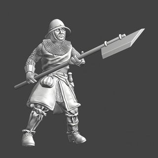 medieval infantryman poleweapon northern crusades miniatures Tabletop Characters & Creatures Historical Universe printable battle knight wargaming warrior tabletop order infantry templar 28mm fighting lake crusader spearman teutonic peipus 3d print model - Mito3D