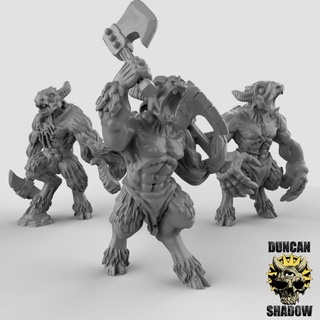 beastmen mutants pre supported duncan shadow Tabletop Characters & Creatures Fantasy Universe Store fantasy warhammer dungeonsanddragons mutant dnd tabletopgames kingsofwar ageofsigmar ttrpg presupported 3d print model - Mito3D